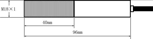 HCLT485 尺寸图，M18x1